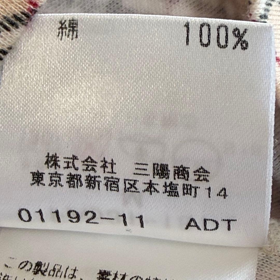 未使用級✨バーバリーブルーレーベル　半袖カットソー　ノバチェック　ベージュ　M