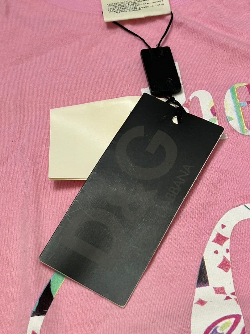 レア　D&G ピンク Tシャツ Mサイズ 60'sデザイン 新品タグ付き