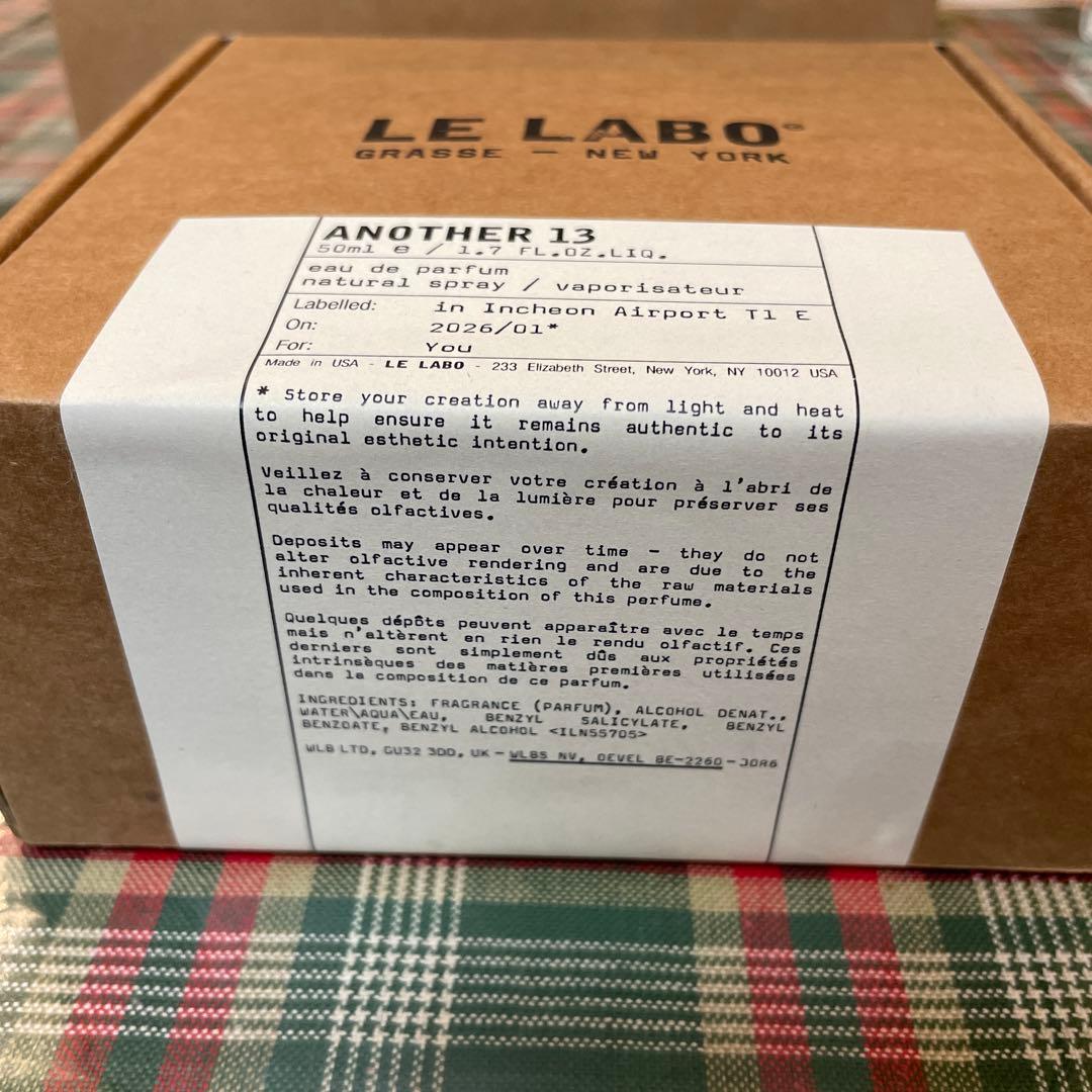 新品未開封 LELABO アナザー13 50ml香水
