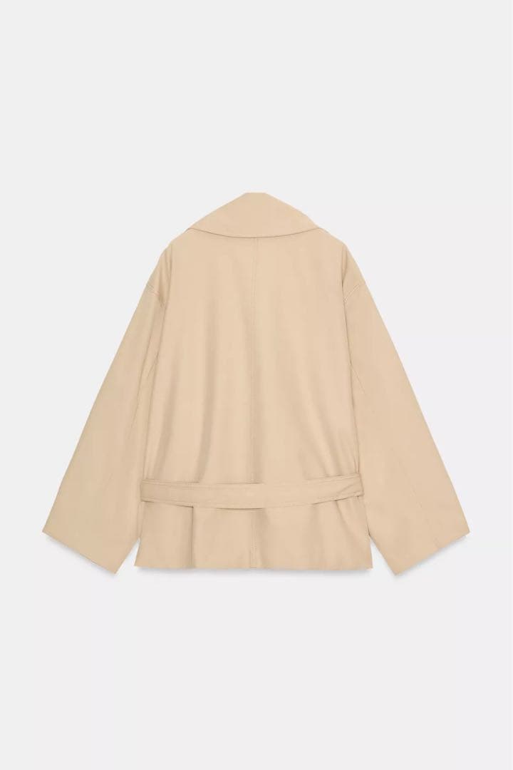 ZARA ザラ　ラペルカラーショートトレンチコート　XS-S