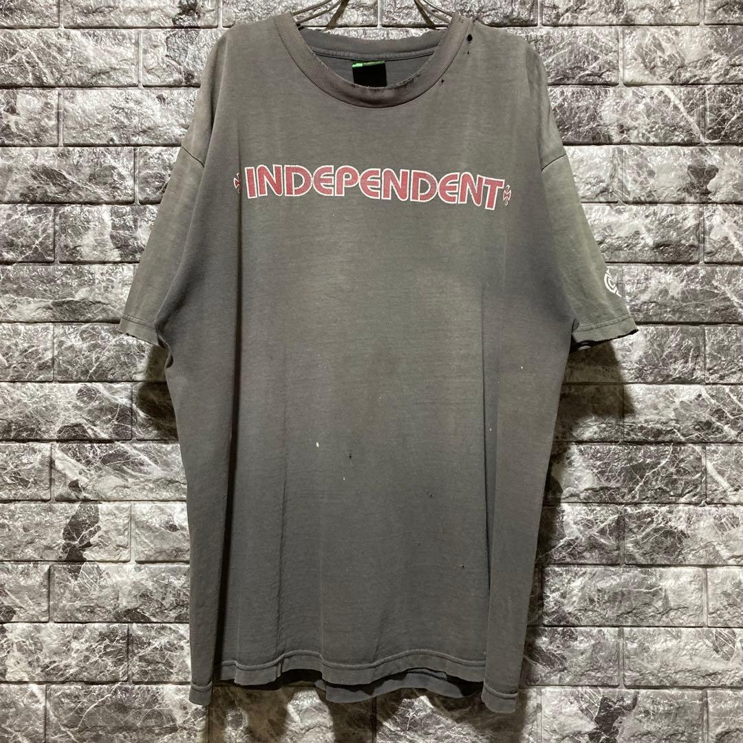 INDEPENDENT Tシャツ XL インディペンデント 超ボロ 超フェード
