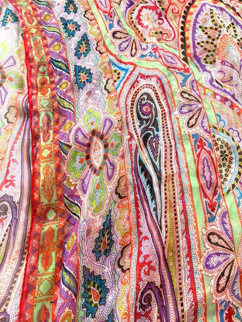【新品未使用品‼️】ETRO エトロ ペイズリー柄 ストール マフラー シルク