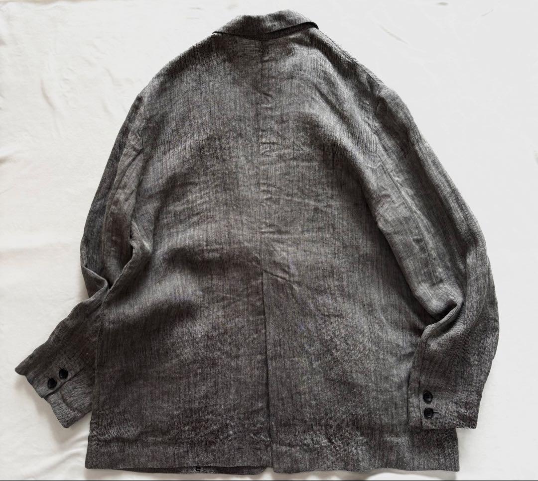 極美品☆Spick and Span リネンエアリージャケット38 ヘリンボーン