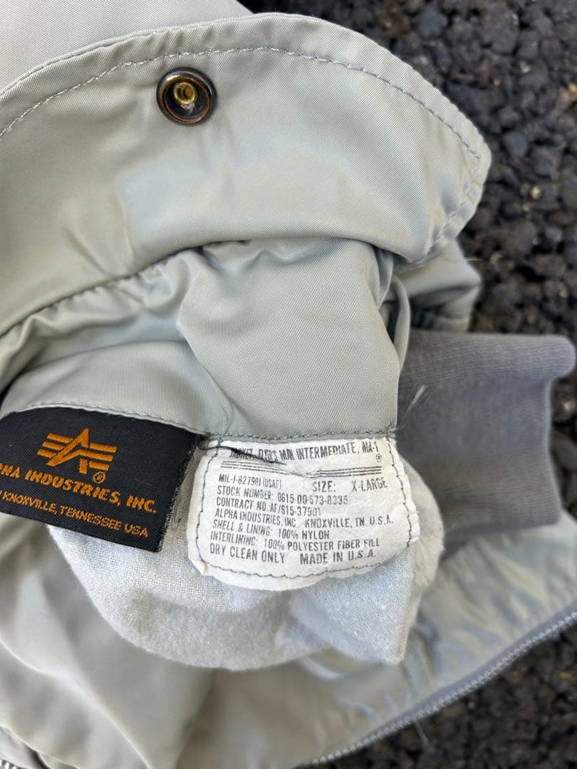 90s USA製 ALPHA MA-1 flight bomber jacket