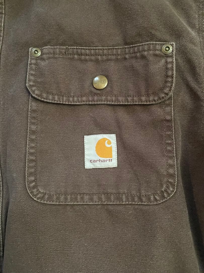 Carhartt ダークブラウン シャツジャケット Mサイズ