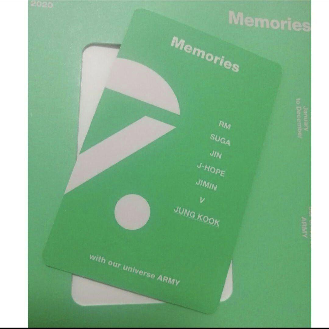 公式　BTS ジョングク Jungkook MEMORIES　トレカ　台紙つき