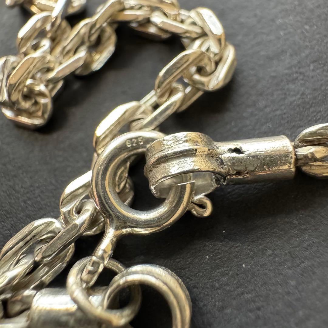 【超太め 18g 56㎝】太角チェーンネックレス silver925