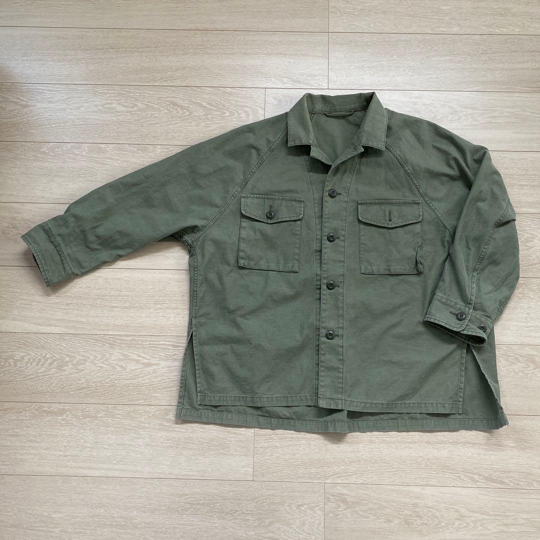 Plage Army シャツジャケット　カーキ