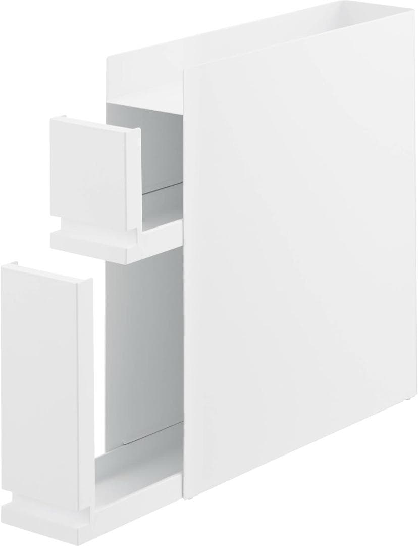 tower 隠せる調味料ラック 2段 引き出し式 白 山崎実業【完成品・新品】