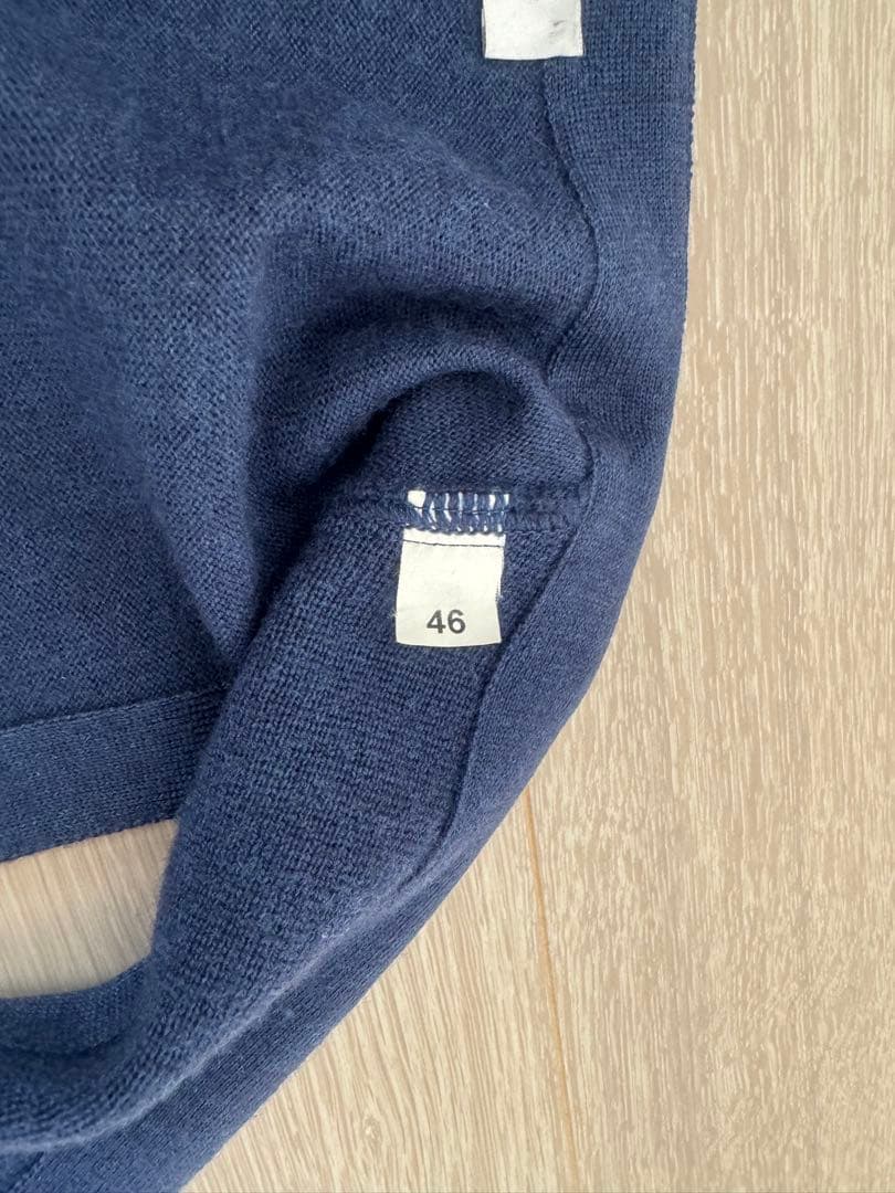 Gran Sasso グランサッソ ニット ダブル ジレ ベスト 46 ネイビー