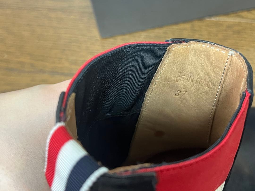 【THOM BROWNE】レザーサイドゴアブーツ/レディース【未使用】