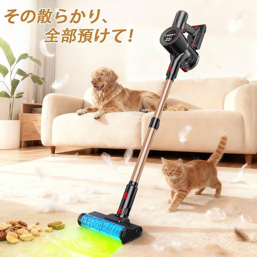 新品　コードレス掃除機 独立モーター自走式！90Kpa強力吸引 70分連続稼働
