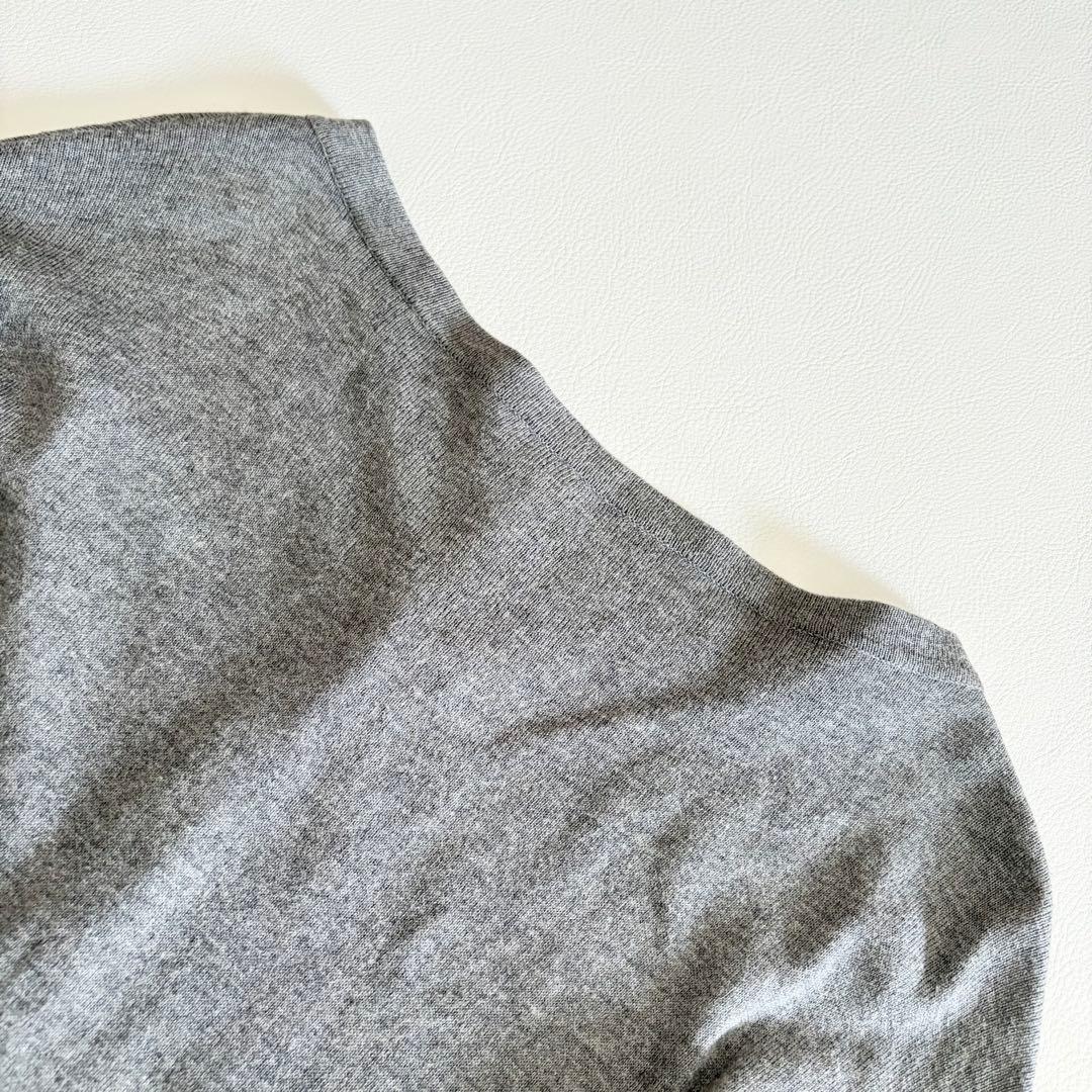 ヴェリテクール カシミヤ シルク混 2WAY CARDIGAN グレー