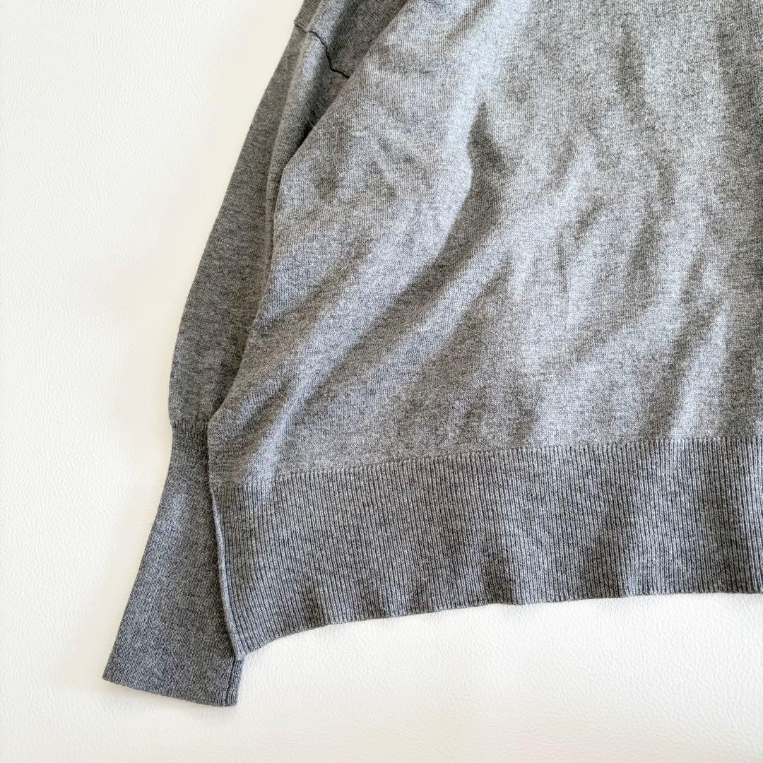 ヴェリテクール カシミヤ シルク混 2WAY CARDIGAN グレー