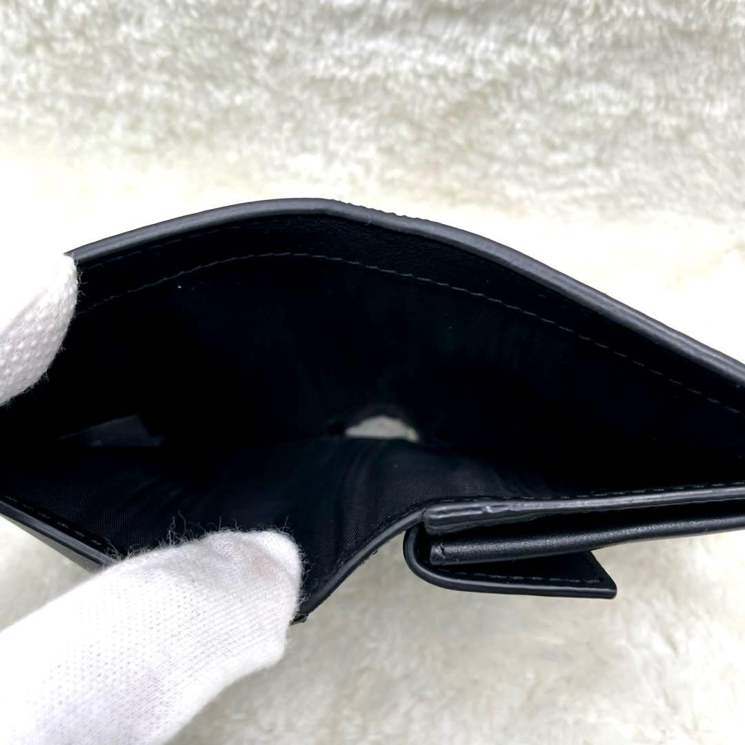 極美品マルニ MARNI 2つ折り 財布 マルニメンディング ブラック 付属品有