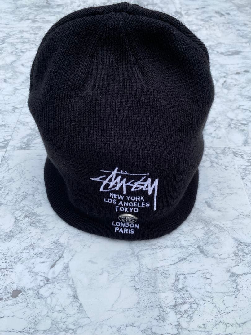 極美品　レアStussy シャネルロゴ　ブラック ビーニーy2k 海外ストリート