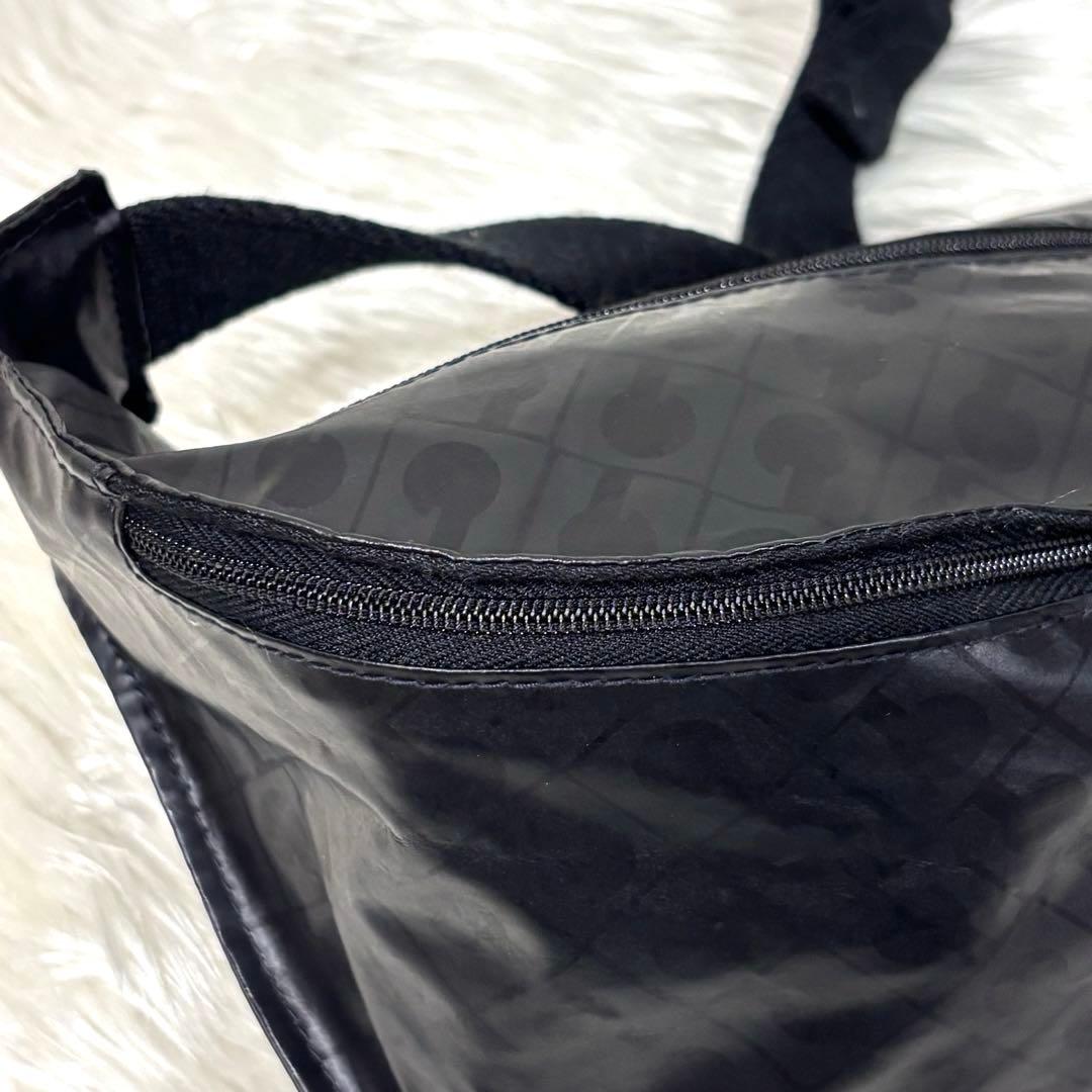 美品✨ゲラルディーニ 総柄 ウエストバッグ ボディバッグ ショルダーバッグ 黒