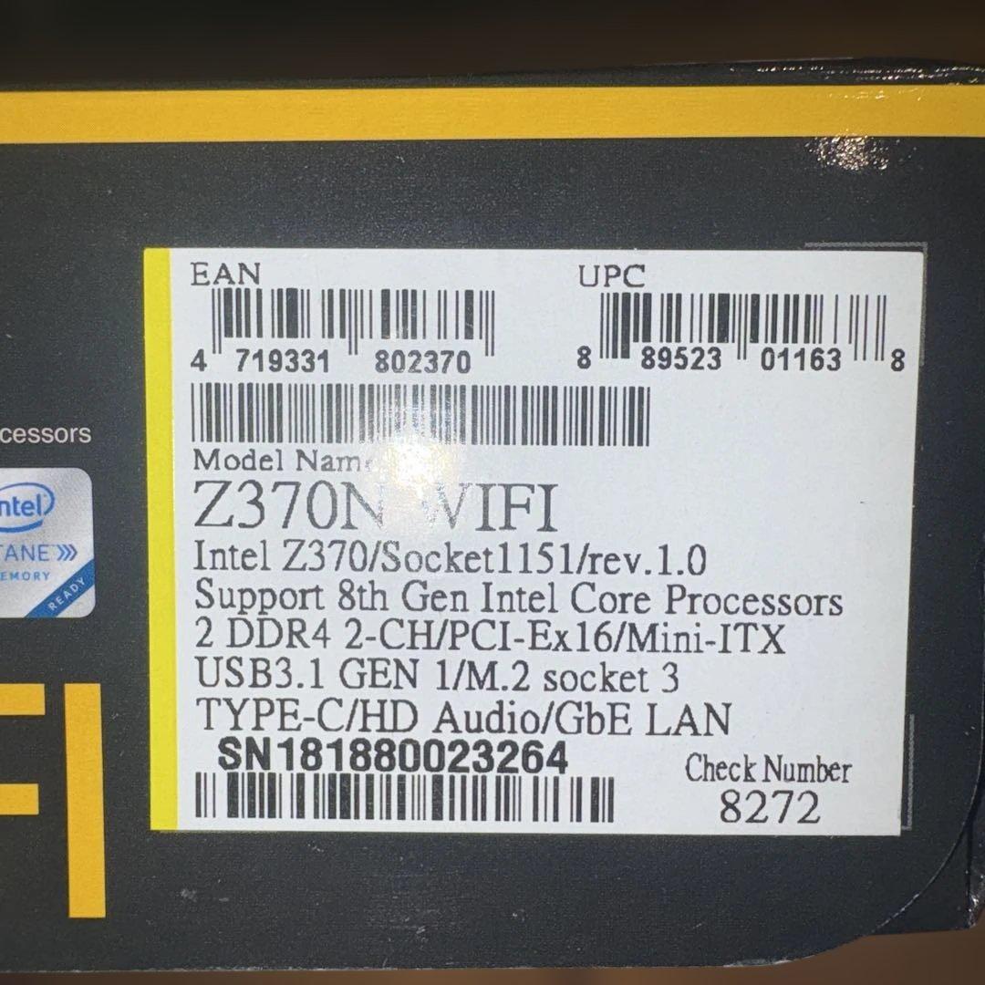 GIGABYTE Z370n WiFi Mini-ITXマザーボード