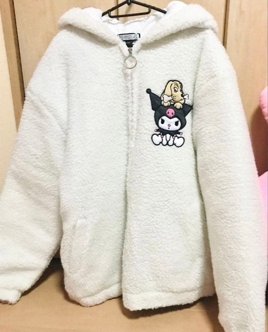 ☆最終値下 ガルフィー クロミちゃん ボアブルゾン 白 XL サンリオ 地雷系☆