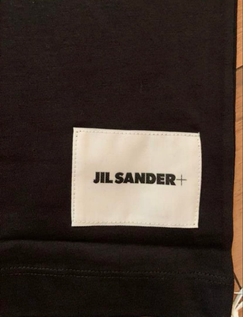ジルサンダー　ロゴパッチ　Tシャツ　黒　半袖