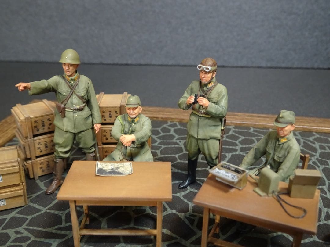 タミヤ1/35 日本陸軍　将校セット　プラモデル完成品