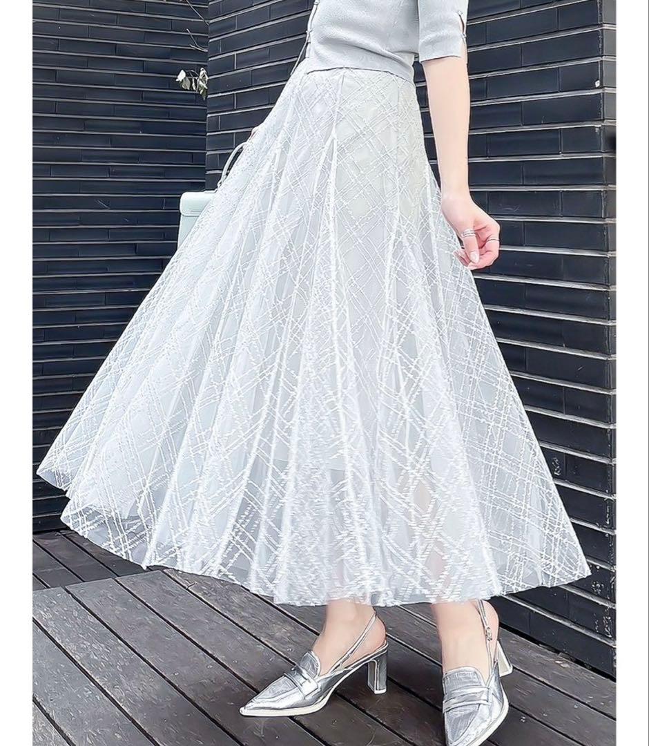 dazzlin スパンコールチュールスカート