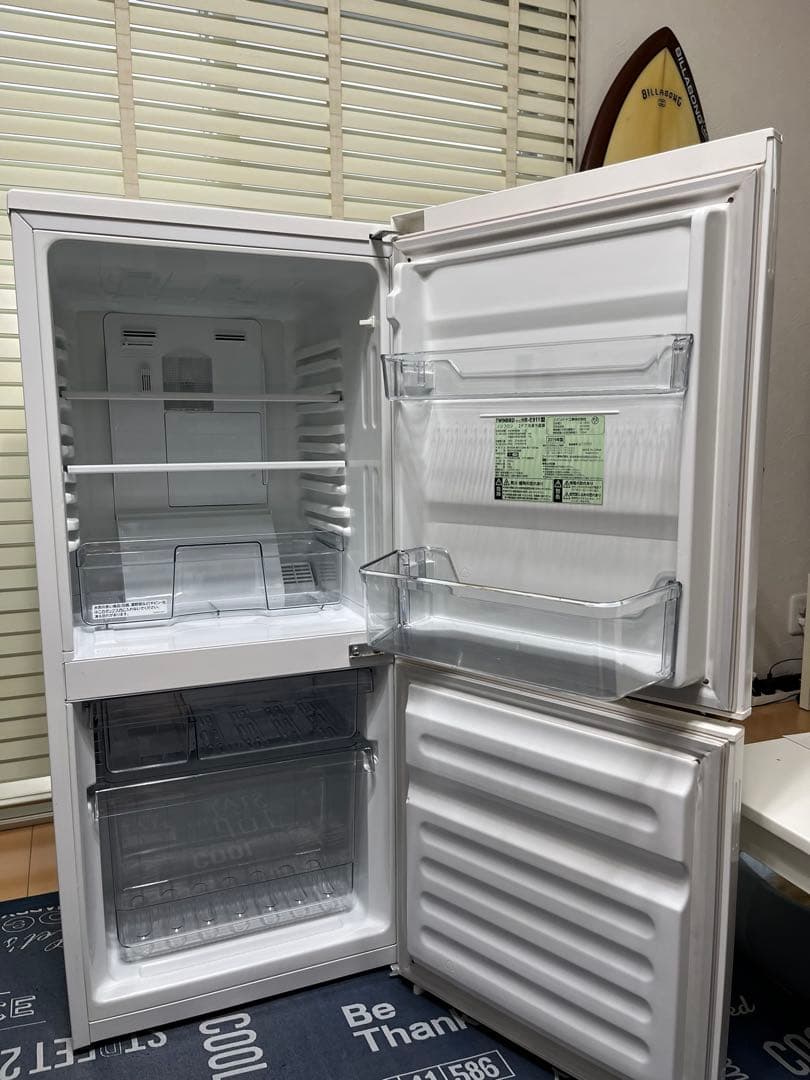 【送料込】ツインバード 110L 動作良好 HR-E911 冷凍冷蔵庫