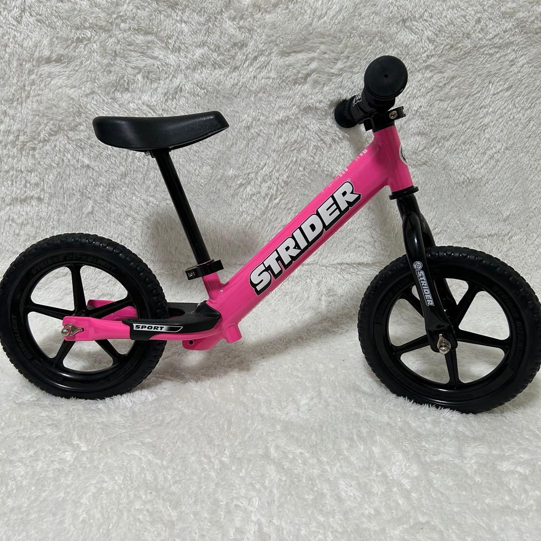 未使用級STRIDER SPORTS ピンク　ストライダー　ハンドルカバー付き