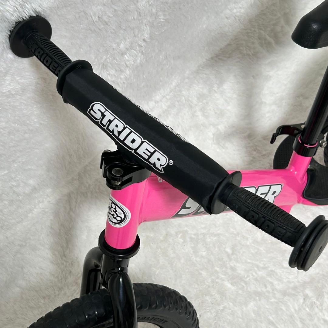 未使用級STRIDER SPORTS ピンク　ストライダー　ハンドルカバー付き