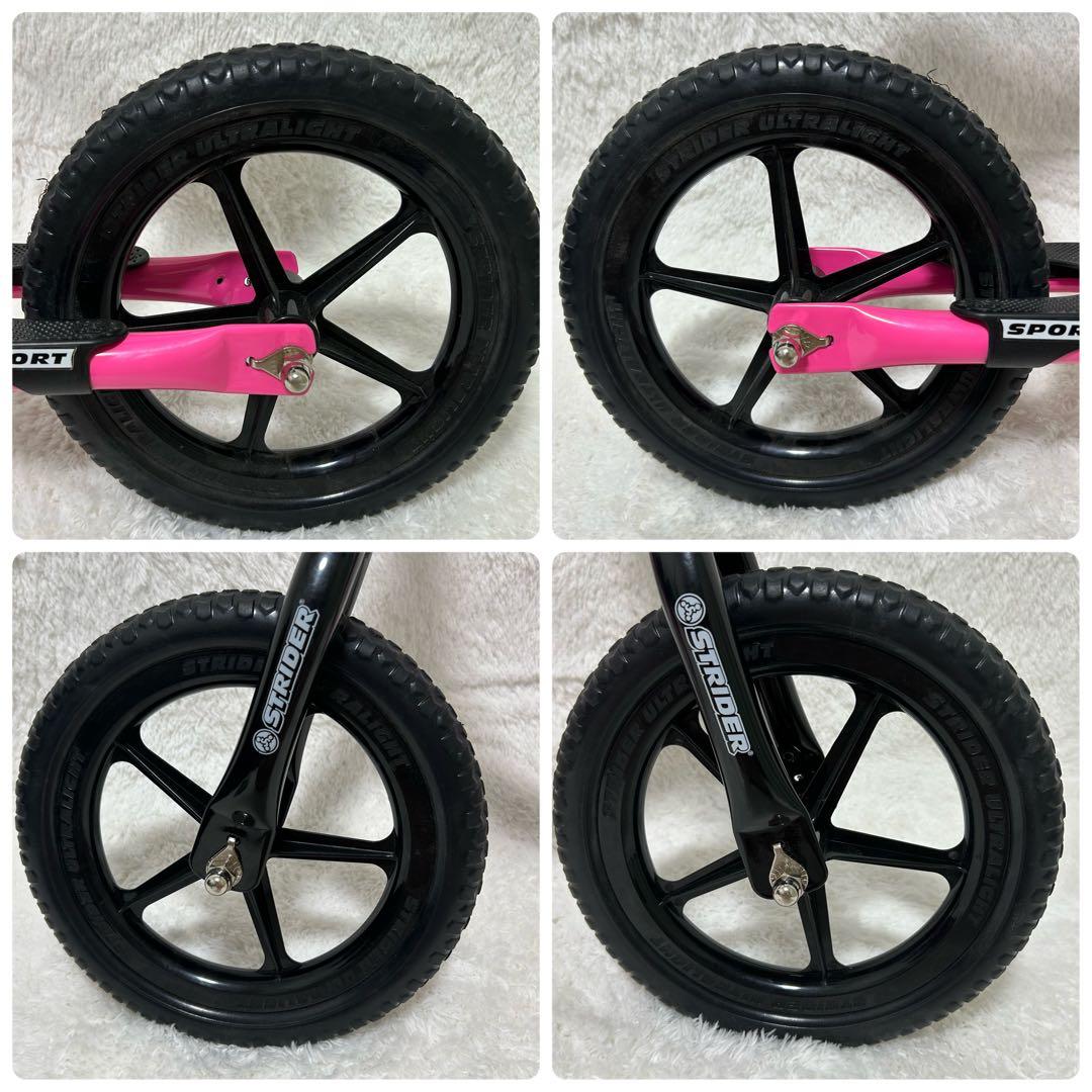 未使用級STRIDER SPORTS ピンク　ストライダー　ハンドルカバー付き