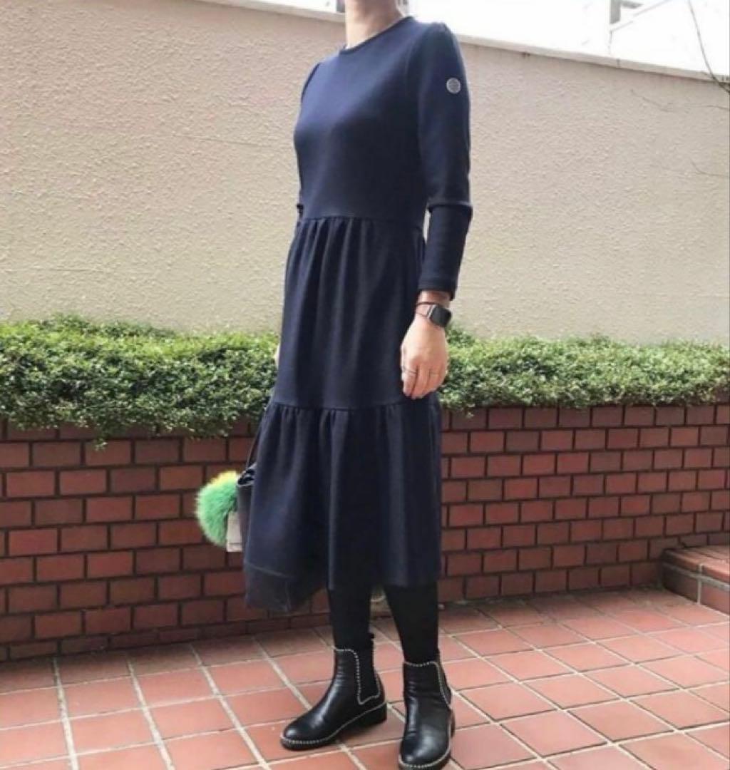 美品♡ボーダーズアットバルコニー♡メルトンジャージードレス