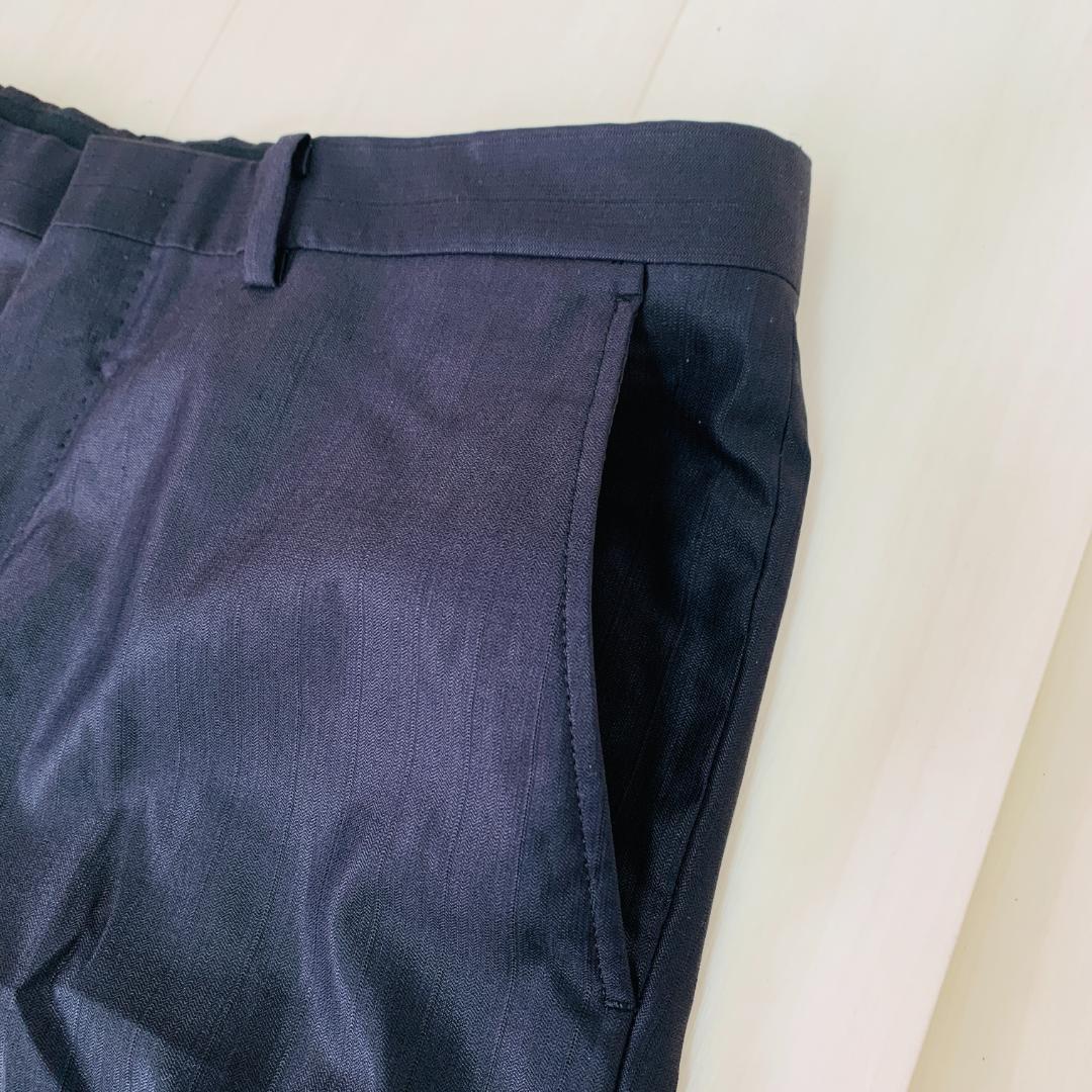 美品 theory セットアップスーツ ネイビー ウール混 Lサイズ