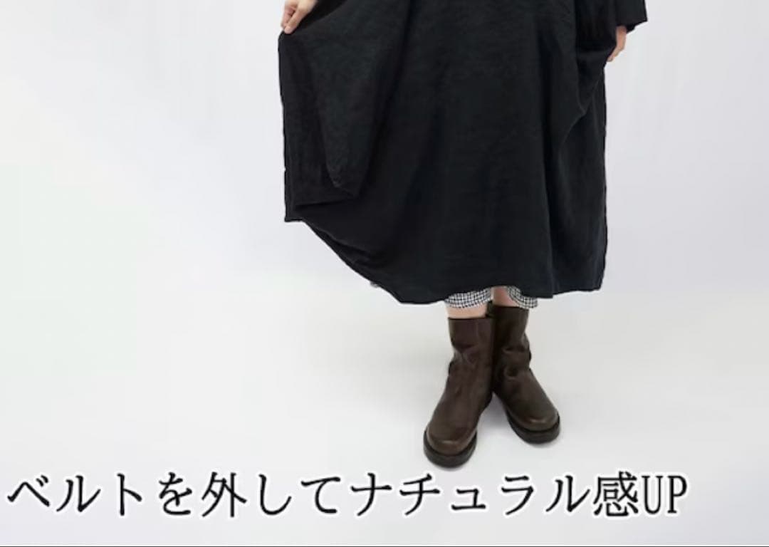 新品未使用　Diu 24.0〜24.5cm 本革 レザーブーツ　黒　ハイカット