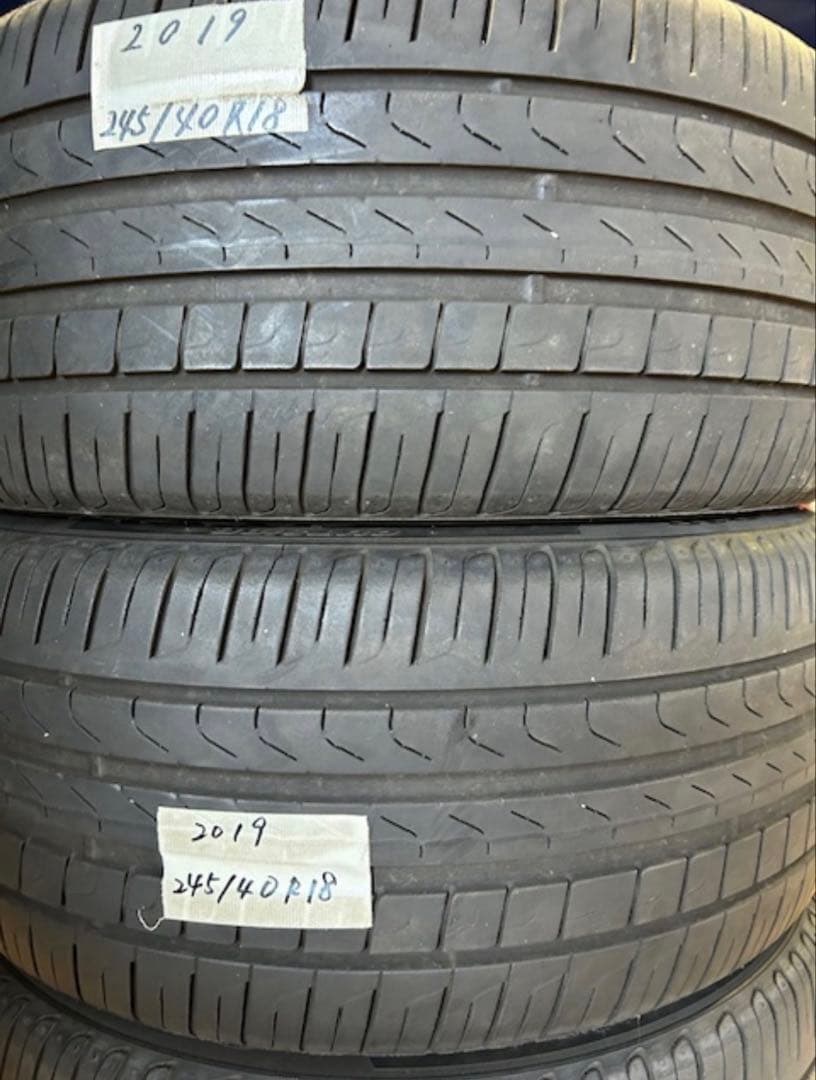中古夏タイヤ4本セット　245/40R18　245/40ZR18　ピレリP7