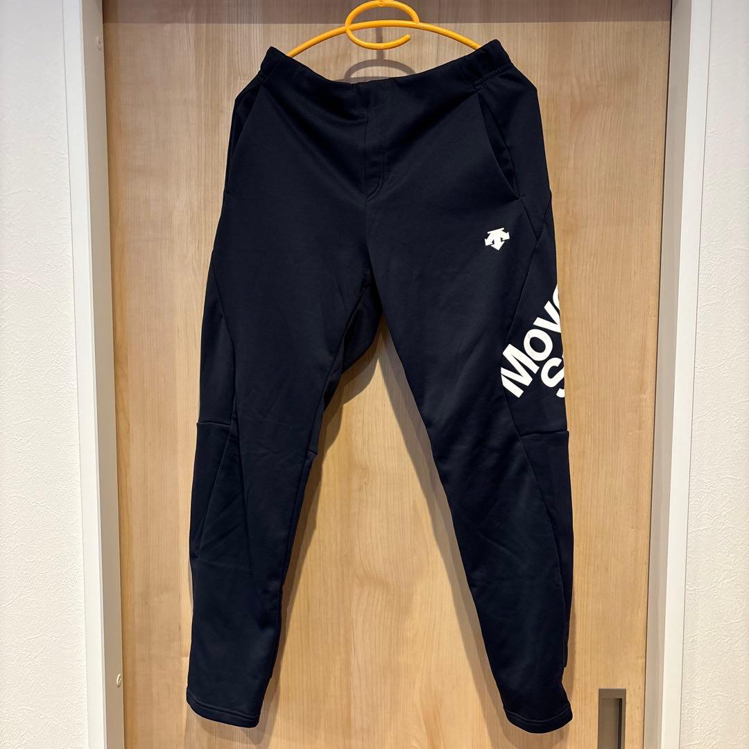 極美品 DESCENTE ネイビー 裏起毛ジャージ上下セットアップ M
