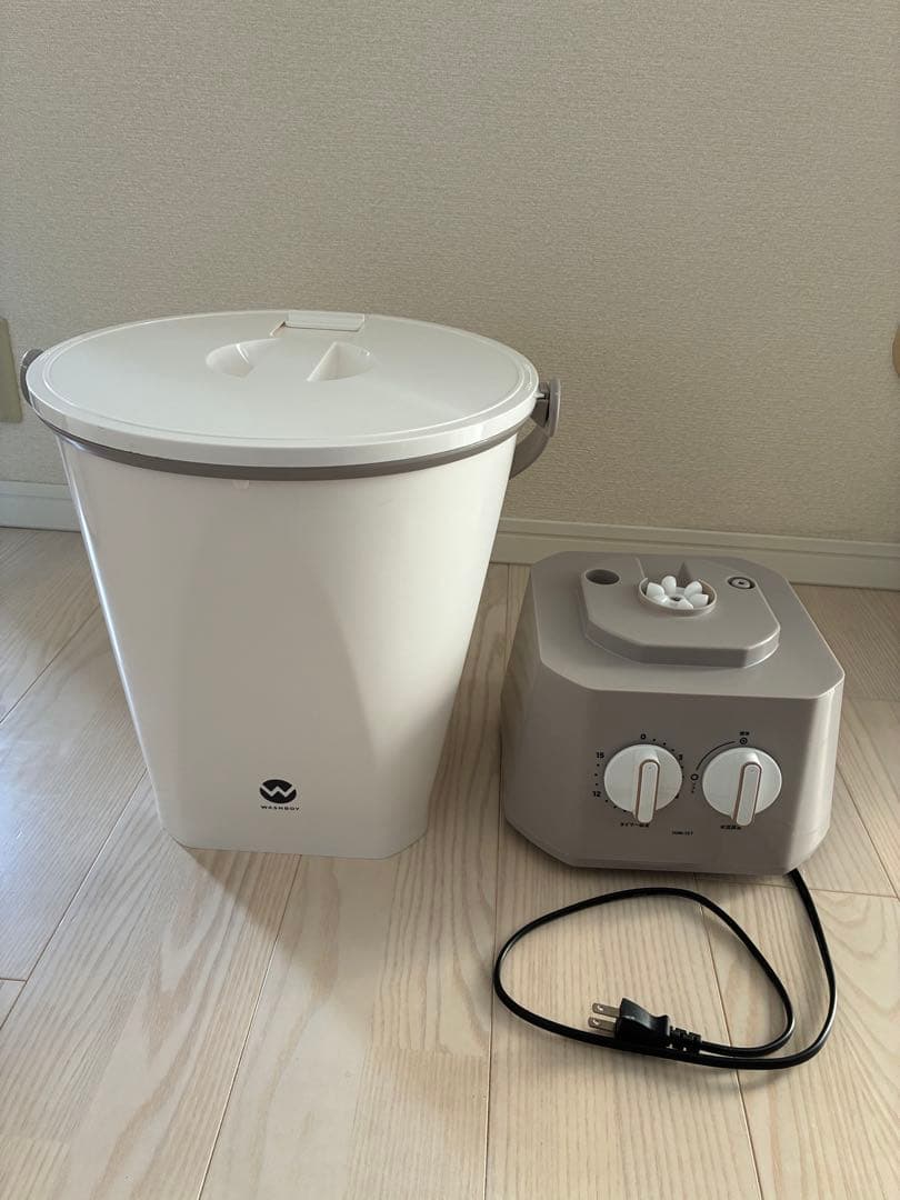 WASHINGBOY ハンディ洗濯機 ホワイト★えり★