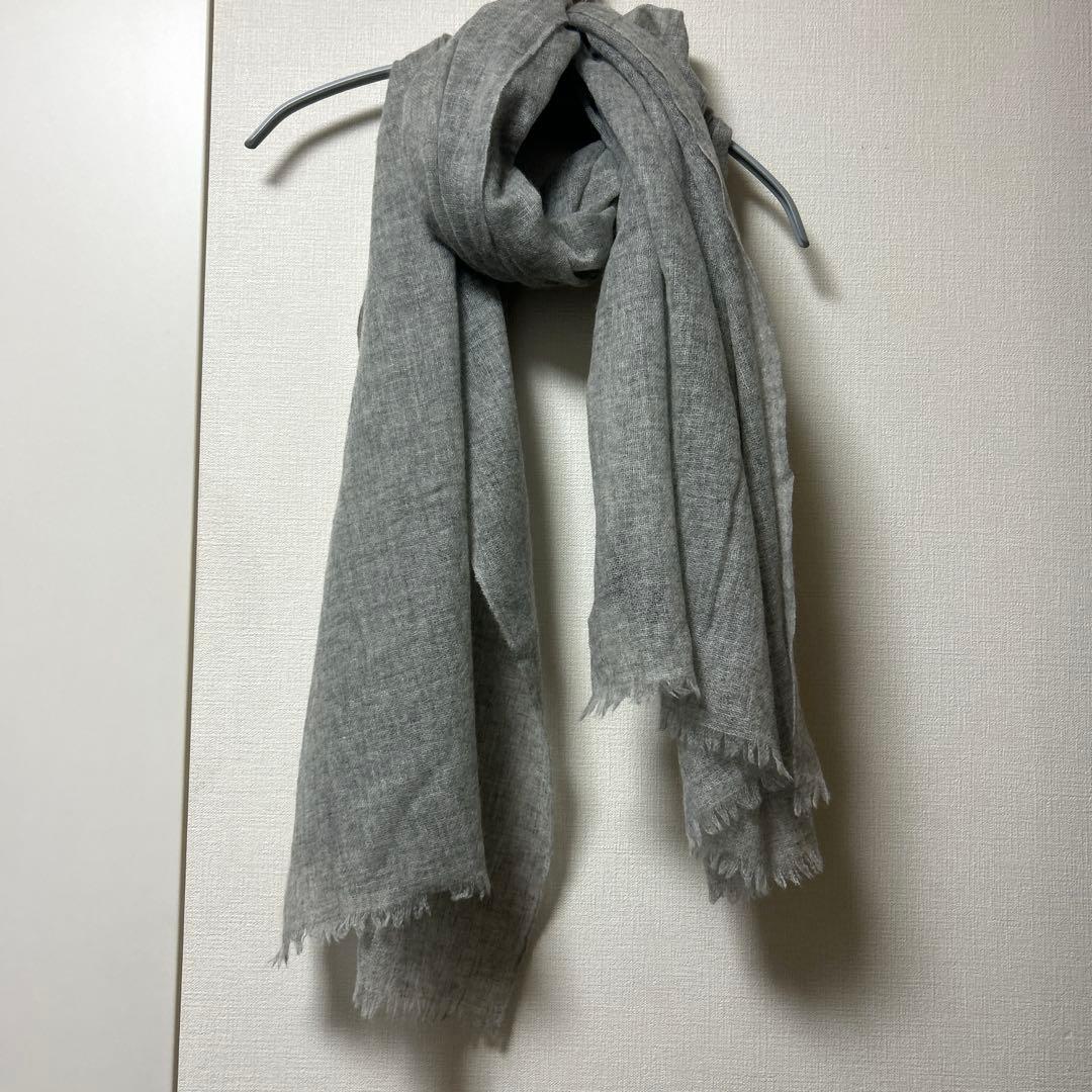 Theory カシミヤ100% グレー ストール　大判