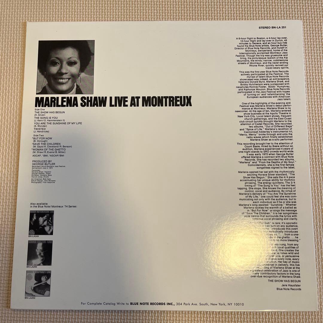 MARLENA SHAW/LIVE レコード