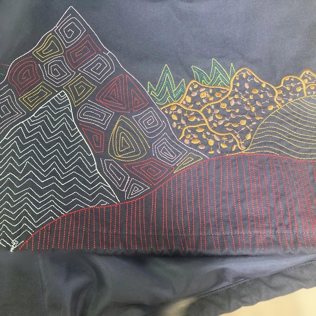 go slow caravan パネル刺繍 モッズコート XL ダークグレー