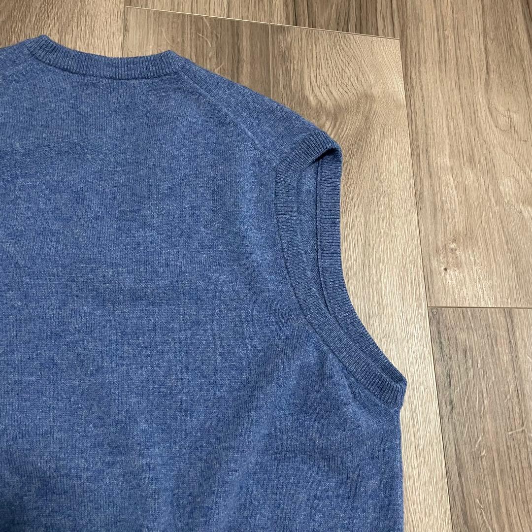 英国製 90s land's end ニットベスト lambswool US古着