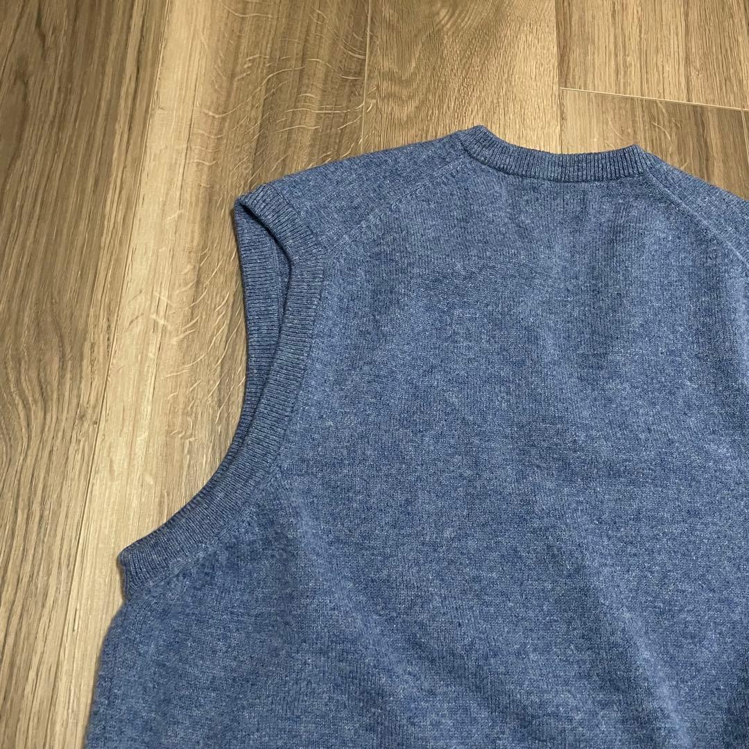英国製 90s land's end ニットベスト lambswool US古着
