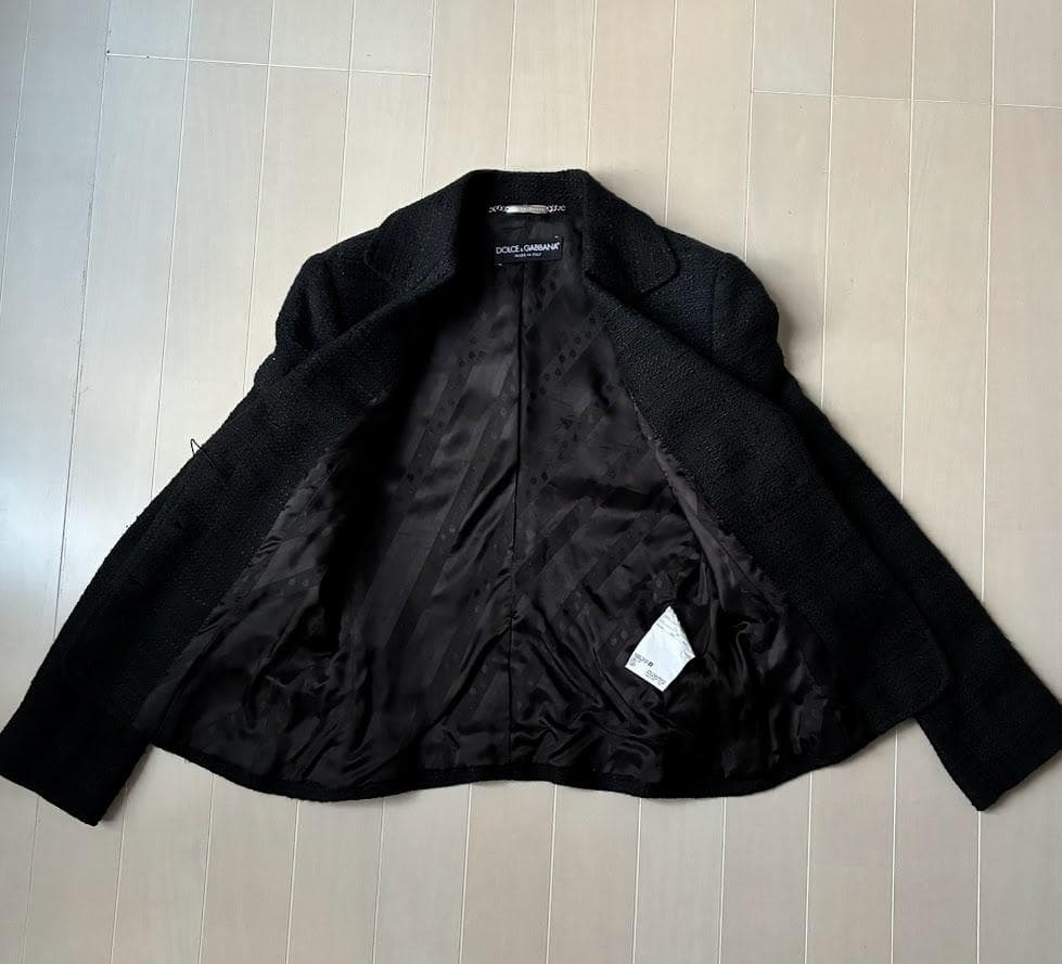 【新品】ドルチェ＆ガッバーナ ツイード ジャケット ブラック 40