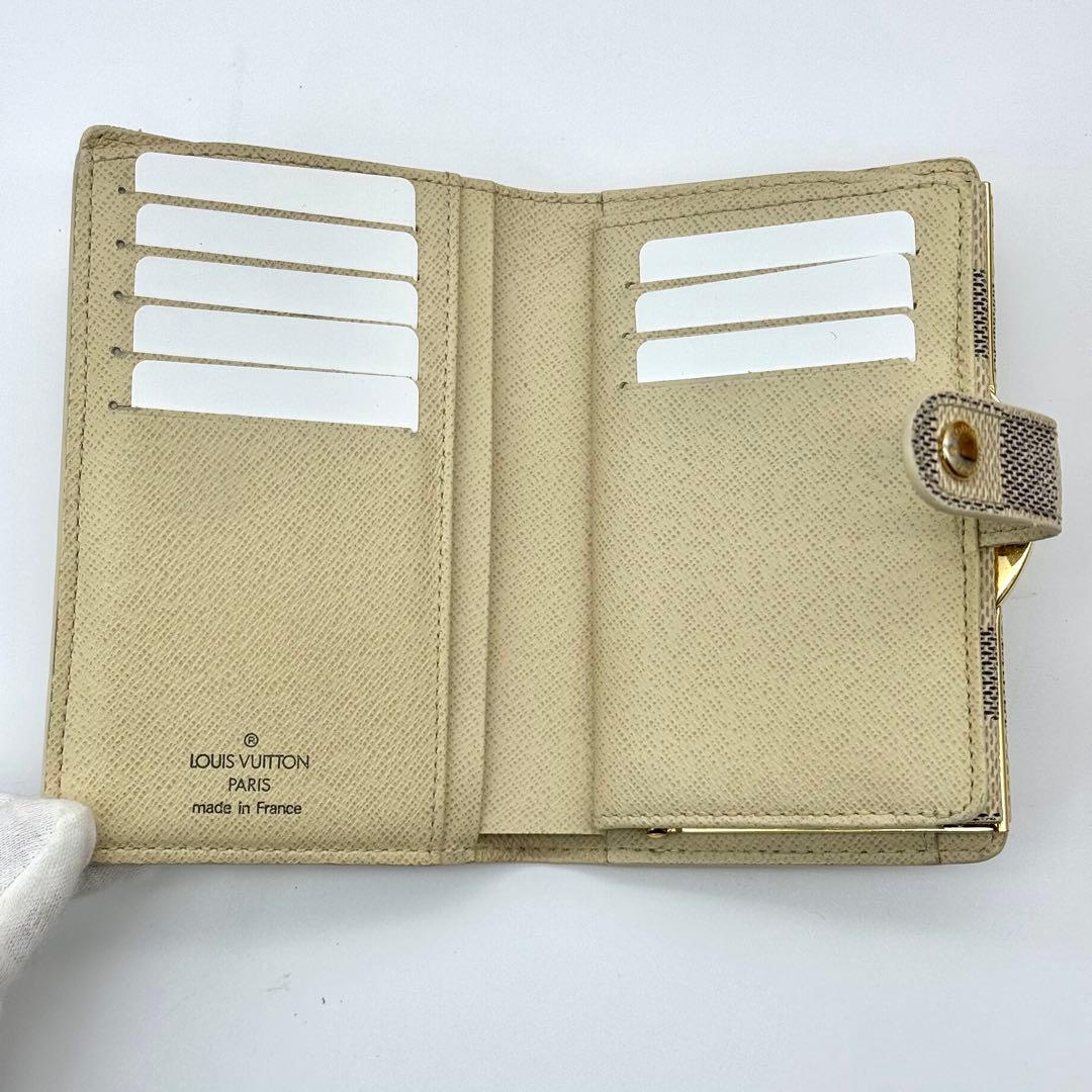 【新型美品】 ルイヴィトン ダミエアズール ポルトフォイユ ヴィエノワ がま口