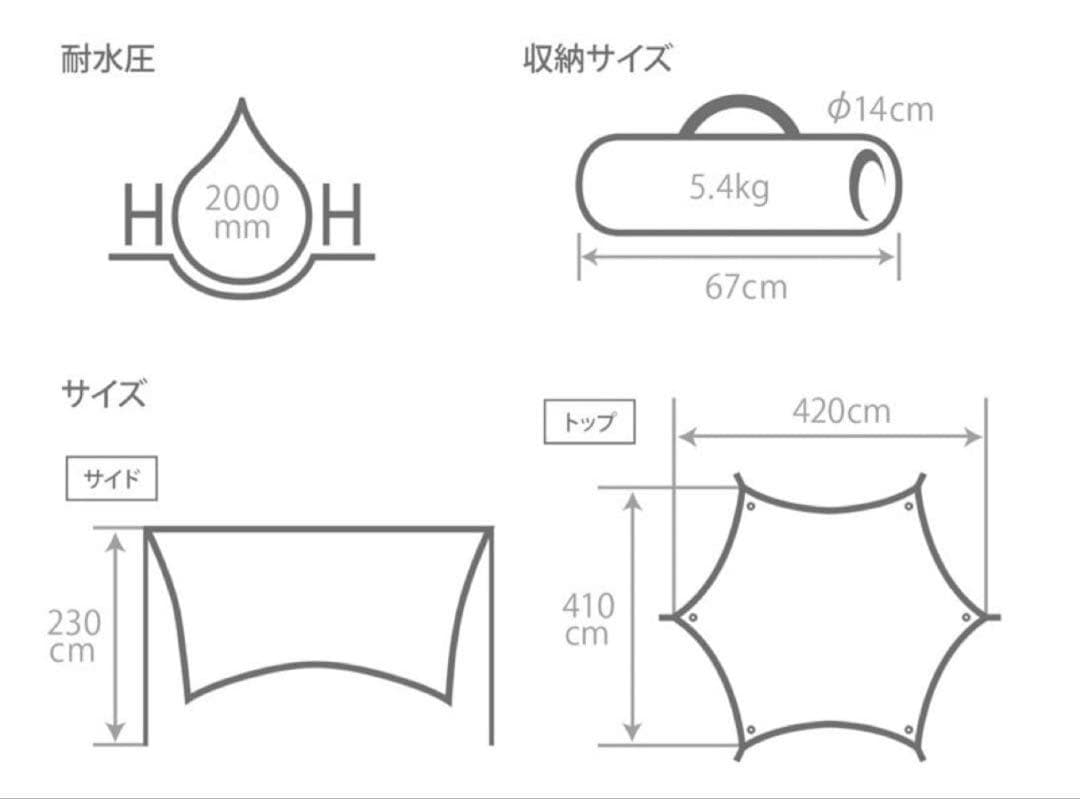 DOD いつかのタープ　ITSUKA NO TARP タン