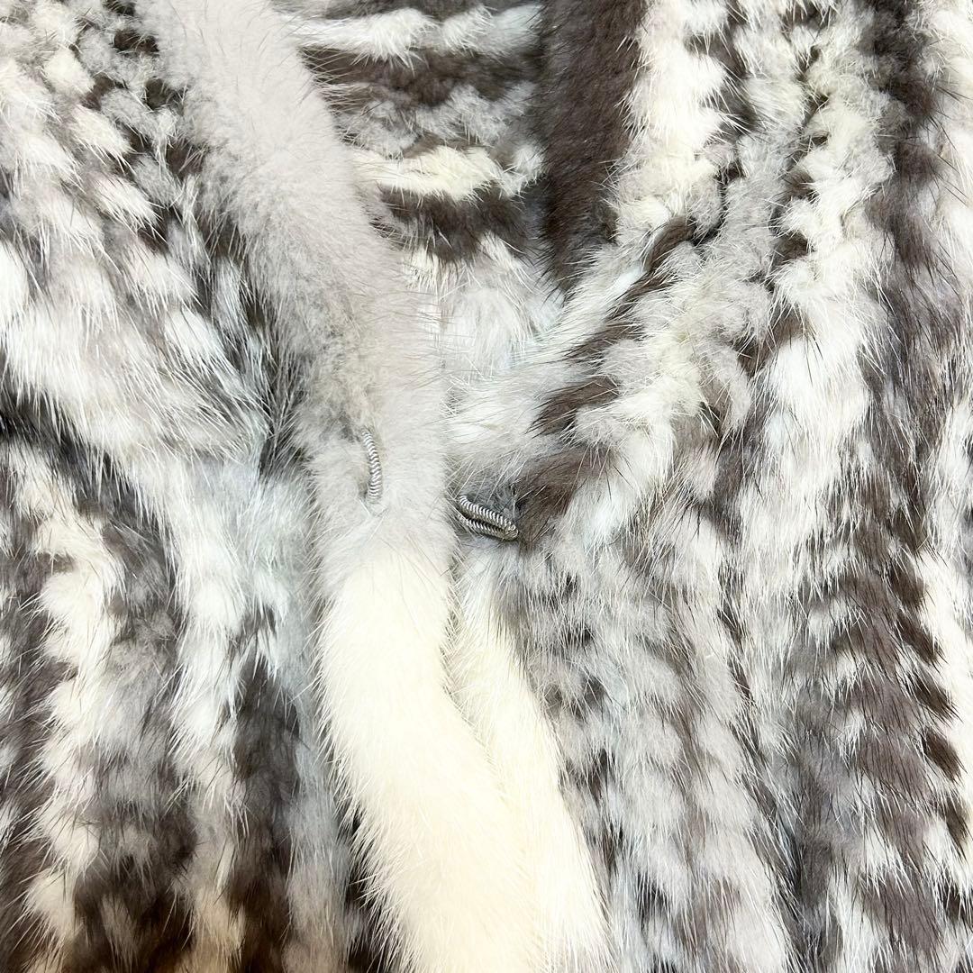 ✨極美品✨ サファイヤミンク　マフラー　ショール　羽織り　最高級
