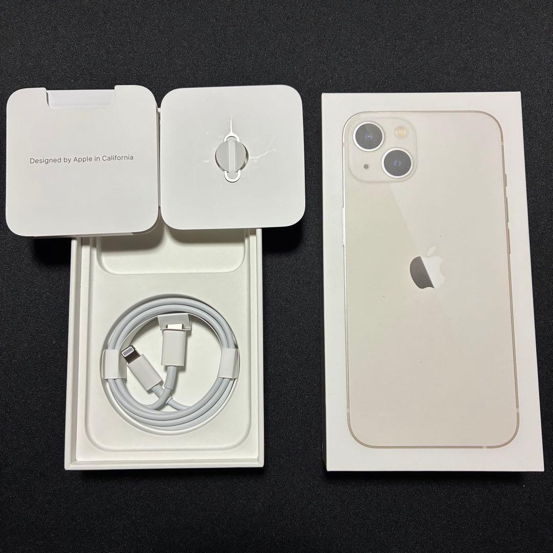 容量100% iPhone13 256GB 新品純正バッテリー画面 SIMフリー