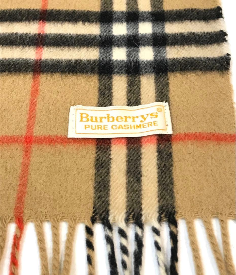 寒波Burberrys バーバリーズ ノバチェック カシミヤマフラー ベージュ