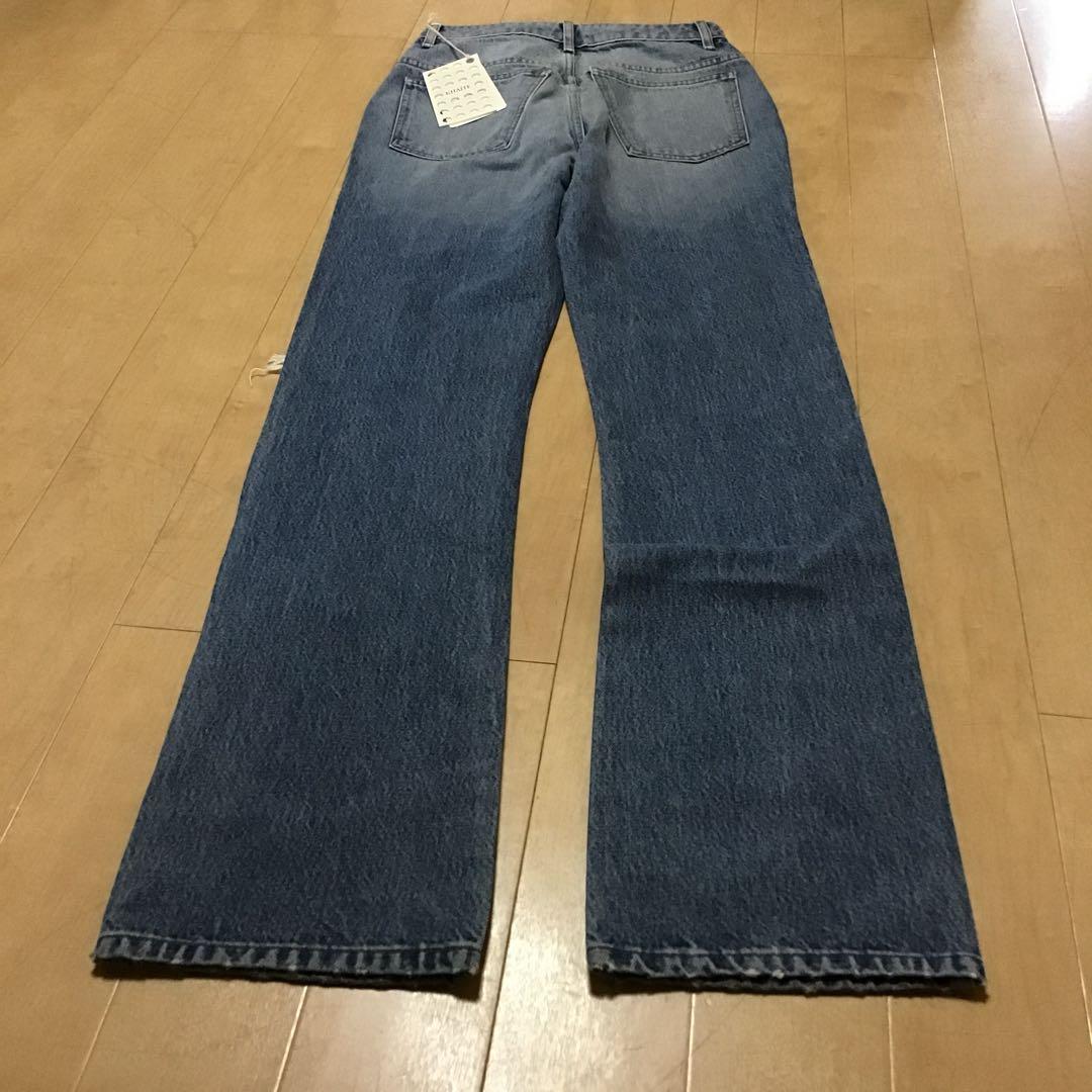 KHAITEブルーダメージデニムパンツ