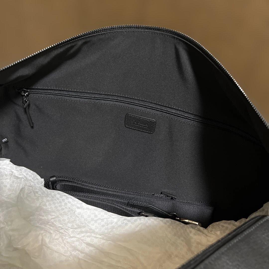 美品 FURLA ボストンバッグ　黒 フルラ 革製 レザー