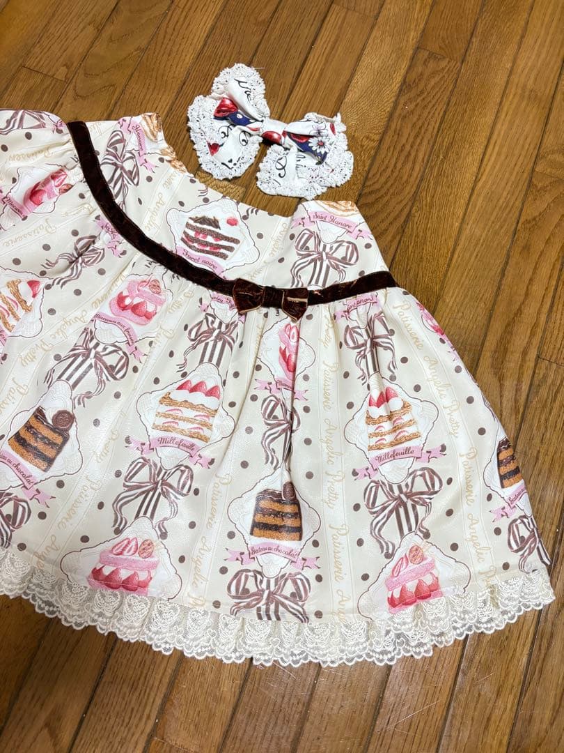 Angelic Pretty ケーキ柄 スカート ヘアクリップ付き